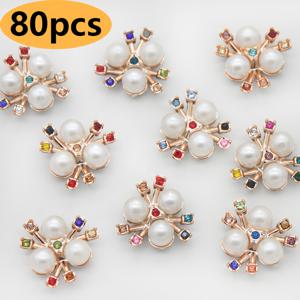 80개 패션 화려한 아크릴 꽃 디스크 비즈 패치 꽃 디스크 버클 인레이션 모조, 의류, 가방, 신발 용품 및 웨딩 헤어 장식 의류 선물 포장 벨트 장식 추가 활 장식 보석 제작