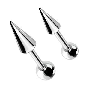 티타늄 스터드 귀걸이 2개 세트 16G G23 - 6mm & 8mm 헤드 콤보, 외부 나사산 바벨, 볼백 포함, 헬릭스 연골 룩스 트라거스 피어싱 주얼리
