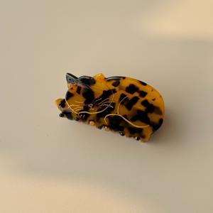 만화 고양이 발톱 클립, 거북등무늬 노블티 귀여운 상어 클립, 여성용, 머리 뒤쪽 올려머리용 헤어 클립, 캐주얼, 데일리 스타일링, 파티, 생일, 선물, 여행 및 기타 헤어 액세서리 및 헤드웨어용