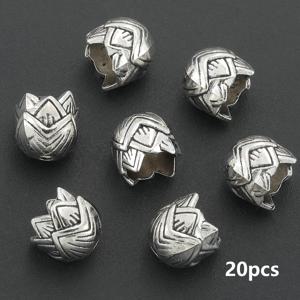 20개 앤티크 실버 연꽃 모양 엔드캡, 약 9mm, 3D 텍스처 타워 캡, 아연 합금 루즈 비즈, 스페이서 비즈, 태슬 엔드 비즈, 귀걸이 뒷 part지(백)류, 비즈 커넥터, 핸드메이드 비딩 스페이서, 직조 DIY 팔찌, 발찌, 귀걸이, 가방 참, 주얼리 제작 액세서리용