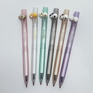 6개 고양이 파티 시리즈 젤 펜 0.5mm 속건성 블랙 펜 창의적인 필기 펜 사무용품