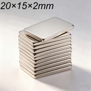 20 X 15 X 2mm 정사각형 희토류 자석, 11개입 좋은 냉장고 자석, 은색 납작한 얇은 자석, 직사각형 네오디뮴 자석, 공구, 주방, 가정, 사무실, 작업장, 장식용