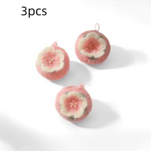 가정 및 주방 용품 > 주방 및 다이닝 > 주방 용품 및 가젯 > 주방 도구 > 행주, 수세미 패드 3개 세트 행주 아크릴 소형 꽃무늬 천 기름에 적신 세척용 도구 설거지 스크럽 수세미천 닦는 걸레