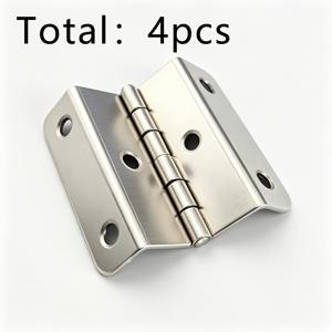 4개 4방향 접이식 12패널 6홀 은색 경첩, 4방향 접이식 12패널 6홀 니켈 경첩, 12mm 목재 패널에 적합, 나무 상자, 사진 프레임, 캐비닛, 나무 상자용 네 번째 접이식 휨 경첩, 플립탑 커넥터 경첩, 가구 DIY 하드웨어 액세서리