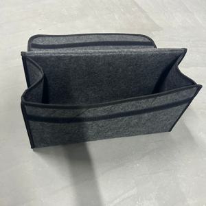 차량 트렁크 펠트 천 접이식 수납 가방 회색 내부 수납 상자, 차량 수납, 차량 내부 공간 정리, 트렌디한 수납, 긴 트렁크 정리함 다기능 화물 수납 상자 실용적인 차량용 추가 장비