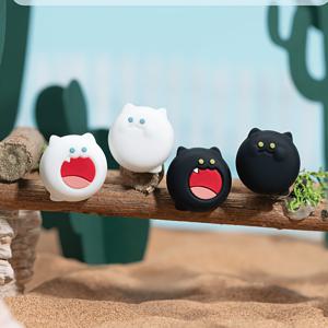 Switch 1/ Switch 2세대 Joy-Con 고양이 실리콘 캡, Switch OLED 키캡 Joy-Con 왼쪽/오른쪽 컨트롤러 커버 Lite 버튼 캡 실리콘 소프트 커버 3D 커버 미끄럼 방지 액세서리