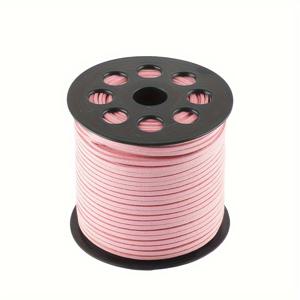호비워커 2.8mm 플랫 스웨이드 코드, 약 100야드 롤 스풀, 인조 스웨이드 코드 실 벨벳 코드, 목걸이 팔찌, 비즈 및 DIY 공예용, 40가지 색상 제공