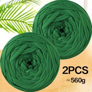 2개입 280g 대형 롤 티셔츠 실, 크로셰 및 DIY 직조 가방, 매트, 인형 제작용, 다색 실, 수제 크로셰 프로젝트, 가방, 보관 바구니, 요람, 컵 슬리브 등 공예품, 선물, 웨딩 헤드웨어, 어버이날 선물, 100m/롤