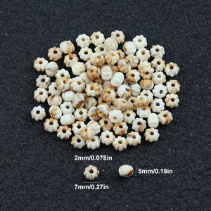 300개 7mm 호박 모양 비즈 여성 남성용 팔찌, 목걸이, 귀걸이, 폰체인, 펜던트, 핸드메이드 땋은 머리핀, 액세서리 장식 공예용 스페이서 비즈