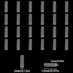 투명 롱 튜브 비즈 12mm/460개입, 구멍이 있는 아크릴 비즈, 목걸이, 팔찌, 귀걸이, 헤어 장식, 장식 비즈 및 비즈 추가 재료로 사용 가능한 루스 튜브 비즈