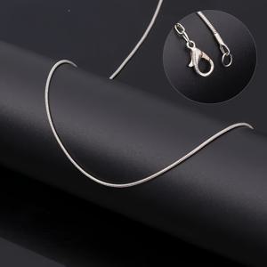 남성 여성용 316L 스테인리스 스틸 스네이크 체인 목걸이, 라운드 스네이크 본 체인, 변색 방지 실버색 목걸이, 저자극성 데일리 웨어 주얼리, 남녀공용 레이어링 체인 선물