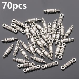 70개/13mm 이중 행잉 링크 커넥터 펜던트, 원통형 루즈 스페이서 비즈, 세로 후프 베일 비즈, 양쪽이 끝나는 타원형 매끄러운 드릴링 루즈 비즈, 간단한 양면 패턴 원형 구멍 비즈, 주얼리 DIY 팔찌, 목걸이, 발찌, 귀걸이, 헤어 액세서리, 휴대폰 고리, 열쇠고리, 의류 액세서리, 공예품, 주얼리 제작 액세서리용