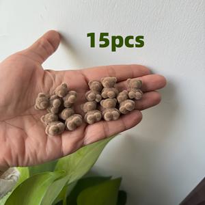 15개 세트 미니 플로킹 , 플러시 플로킹 동물 비즈, DIY 액세서리 공예 펜던트, 머리핀 액세서리, 헤어 액세서리, 수제 크리스마스 선물, 휴일 용품, 추수감사절 선물