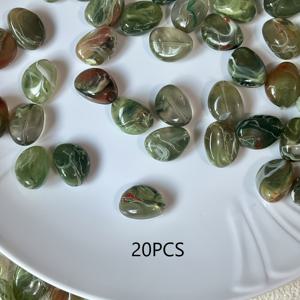 아크릴 모조 옥 투톤 구슬 20개, 불규칙한 스톤 디자인, DIY 주얼리 제작, 핸드메이드 팔찌, 목걸이, 구슬 꿰기 용, 패션 구슬 디자인, 구슬 및 구슬 모음용