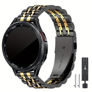스테인리스 스틸 워치 스트랩 - 호환 기종: HUAWEI Watch 4/4 Pro/Watch GT5/GT4/GT3 41/42/46mm/GT3/GT5 Pro 46mm/Samsung Galaxy Watch7/FE/6/5/4 40/44mm/Watch6 Classic 43/47mm/Watch4 Classic 46/42mm, 세 가지 사양 및 여덟 가지 색상