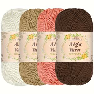 4개 세트 200g 아크릴 니트 실 세트, 1.76oz 당 스킨 - 부드럽고 내구성 강한 DIY 니트 & 크로셰 프로젝트용 (스카프, 모자, 장갑, 담요, 공예, 겨울 공예, 편안한 의류, 다용도 수제 제품, 매끄러운 질감, 고품질 섬유, 내구성 있는 소재, 공예 용품, 공예 애호가를 위한)
