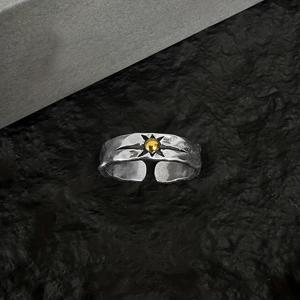 1개 맞춤형 레트로 반짝이는 8각 별 조절 가능한 오픈링 고급스러운 구리 남녀공용 주얼리, 데일리 파티 추가, 완벽한 선물 주얼리 추가에 적합