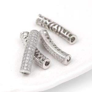6mm 혼합 색상 구리 상감 지르코니아 벤딩 튜브 장식 비즈, 비즈 & 비즈 모음 아트 장식 브레이딩 추가품 내구성 디자인 편안한 느낌