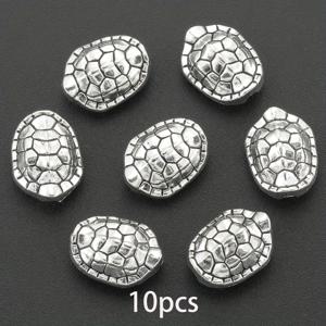 10개 거북이 등껍질 스페이서 비즈, 약 12mm 합금 거북이 등껍질 천공 스페이서 비즈, 단면 패턴 루즈 비즈, 장식용 비즈, 입체 직구 비즈, 스루홀 플랫 비즈, 루즈 비즈, 비즈 커넥터. 직물 DIY 핸드 쥬얼리, 목걸이 액세서리, 키체인, 의류 액세서리, 공예, 장식 액세서리 제작 재료, DIY 쥬얼리 제작 액세서리, 비즈 & 비즈 어쏘트먼트에 적합