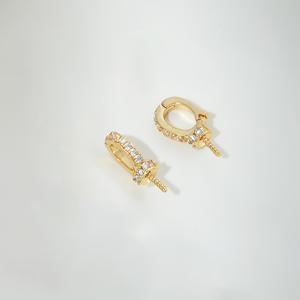 2개 징크스 자이언트 자리 -On 범용 반구멍 비드 홀더 펜던트 버클, 18K 금도금 구리, 주얼리 진주 팔찌 목걸이 제작, 잠금 장식에 적합