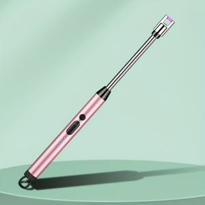 AXOTEN 야외 방풍 USB 충전식 초장시간 배터리 펄스 라이터 | 연화 방지 금속 바디 | 야외 캠핑 생존 비상 라이터/주방 가스레인지/아로마 캔들 다용도 점화봉 | 휴대용 안전 충전 라이터