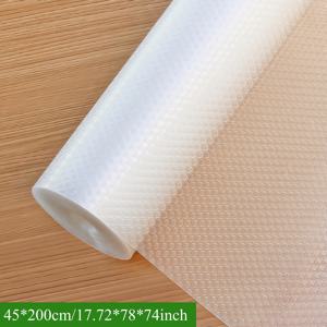 1롤, 흰색 물방울 무늬, 세탁 가능한 미끄럼 방지 서랍 라이너 - 폭 45cm, 접착제 없는 세탁 가능한 미끄럼 방지 서랍 라이너 (캐비닛, 서랍, 신발장용)