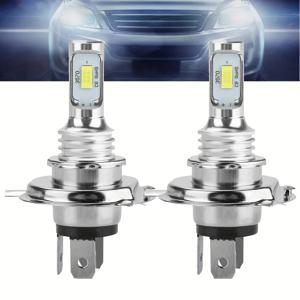 2개 H4 9003 3570 CSP LED 헤드라이트 안개등 전구 하이/로우 빔 블루 옐로우 화이트 주행등 전구 DRL, 배터리 없음