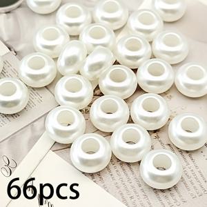 66개 1.35mm 아크릴 대구멍 구슬, 주얼리 DIY 비즈링용, 핸드메이드 DIY, 장식용품, 의류 장식 액세서리, 휴일 장식, 공예용품, 실내 장식, 예술 창작물, 헤어 액세서리, 휴대폰 고리, 열쇠고리, 가방 고리, 기타 수공예 액세서리