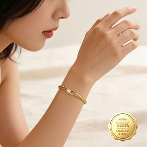 18K 골드 도금 남녀공용 스네이크 체인 팔찌 - 남자친구와 모두에게 어울리는 팔찌, 발렌타인데이와 어머니날을 위한 완벽한 선물, 우아하고 고급스러운 선택