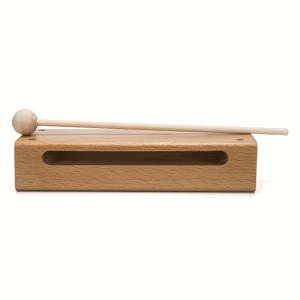리듬 연습용 원목 타악기 블록, 몽둥이 포함