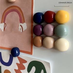 랜덤 18개 (꽃 9개 + 자석 9개) 수지 패치 냉장고 자석 - 냉장고, 주방, 사무실, 사물함, 캐비닛 및 식기세척기용 장식용 자석 - 주방 장식, 가정 장식 및 어머니의 날 선물 아이디어