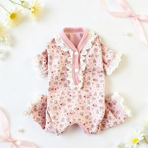 1개 애완견 암컷 강아지 고양이 풀 커버리지 사각 받침대 원피스 잠옷