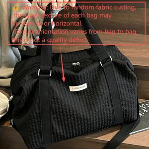 여성용 대용량 플리츠 여행 가방, 가벼운 피트니스 스포츠 핸드백, 짧은 출장 오버나이트 러기지 가방 크로스바디 가능, 랜덤 텍스처