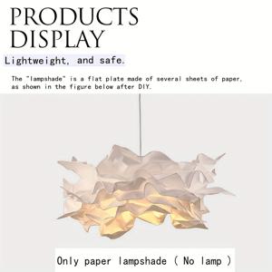 42cm 정사각형 일본 천장등 - 주름 구름이 있는 모던 부유식 종이 , 거실, 침실, 바, 다이닝룸 분위기 램프 쉐이드용, 걸이형 조명기구용 장식용 종이 램프 쉐이드