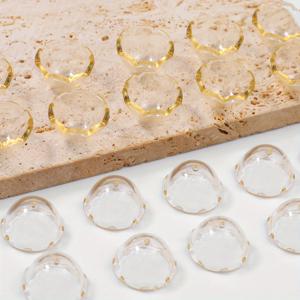 22mm/80개 투명 샴페인 해파리 모양 아크릴 구슬, 보석 만들기용, DIY 목걸이, 폰 체인, 풍경, 귀걸이, 헤어 액세서리 & 의류 장식
