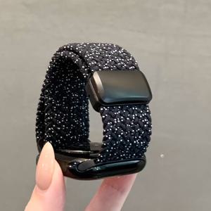 신축성 있는 우븐 마그네틱 버클 시계 스트랩 | , Apple Watch Series 11/10/9/8/7/6/SE용 편안한 소프트 스포츠 밴드, 남녀 공용