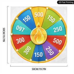 레트로 행운의 바퀴 패턴 스카프 1개 - 레트로 게임 포인트 디자인 정사각형 타월, 결혼식, 데일리웨어, 크리스마스 선물용, 다양한 옷차림에 활용 가능, 우아하고 패셔너블한 액세서리, 2D 평면