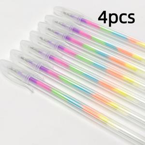 형광색 젤펜 4개 세트, 전문가용 미술 페인팅, 일러스트레이션, 다이어리 제작용, 신학기, 사무용품