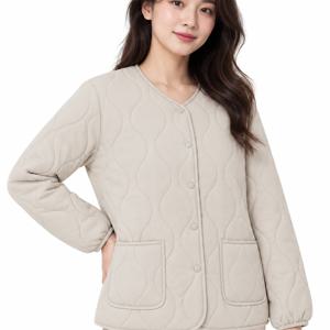 파라고나 여성 어니언 퀼팅 넥리스 패딩 자켓