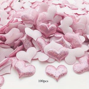 헤어 클립 공예 액세서리 DIY 장식용 미니 스펀지 하트 필링 스티커 100개 세트