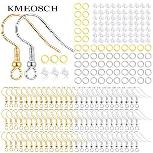 알레르기 방지 귀걸이 후크, 600pcs 귀걸이 제작 키트 (실버 & 골드) - 점프 링 및 귀걸이 백 포함