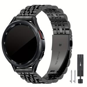 스테인리스 스틸 워치 스트랩 - 호환 기종: HUAWEI Watch 4/4 Pro/Watch GT5/GT4/GT3 41/42/46mm/GT3/GT5 Pro 46mm/Samsung Galaxy Watch7/FE/6/5/4 40/44mm/Watch6 Classic 43/47mm/Watch4 Classic 46/42mm, 세 가지 사양 및 여덟 가지 색상