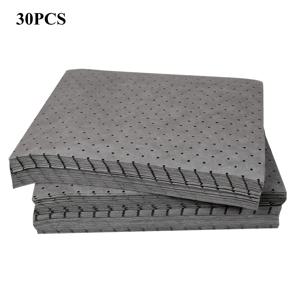 오일 흡수 패드 30-100개, 무게 딤플 패드, 차고 액세서리, 흡수성 수건자동차매트, 기름 유출 매트, 가정 차고 지하실 흡수 및 보호용 (9.8 X 13인치, 그레이, 30개)