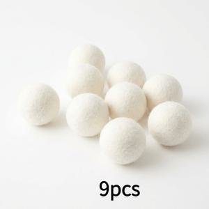 9개 양모 건조기 볼 세트 - 섬유 유연제, 주름 및 건조 시간 감소, 에센셜 오일에 적합, 건조 시트 대체품, 재사용 가능한 세탁 건조기 볼, 양모 건조기 볼, 건조기 볼