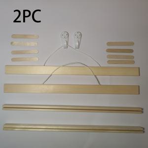 2개 세트 31cm 41cm 51cm 61cm 원목 스크롤 액자, 자국 없는 고리 포함, 캔버스 아트 또는 서예화용 벽걸이 전시 액자, 가정 및 사무실 장식용