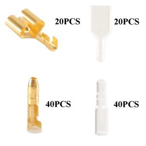 120개 수-암 4.0mm 불릿 헤드 커넥터 전기 마팅 터미널 절연 슬리브 차량용 와이어 커넥터 고속 커넥터