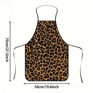 1개 야생 프린트 앞치마, 튼튼한 폴리에스터 소재, 요리, 바베큐, 정원 가꾸기, 페인팅, 매니큐어 등에 적합, 남녀공용, 실내외 모두 사용 가능