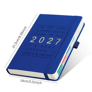 1개, 2027년 스케줄 북, A5 노트북, 하루 1페이지, 각 페이지 시간 및 날짜 표시, 총 160-320페이지, 일상적인 업무 기록용, 나중에 정보를 확인하기 편리함, 시간을 확인할 수 있습니다.