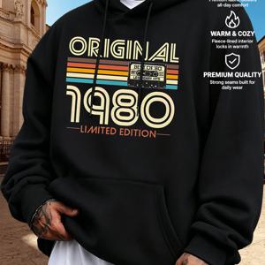 남성용 후드 스웨트셔츠, 1980년대 빈티지 프린트 향수 스타일 브랜드 남성용 루즈 롱 슬리브 셔츠