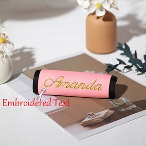 맞춤 디자인 자수 이름 여행 가방 손잡이 장갑, 실용적, 휴대 가능, 재사용 가능, 내구성, 접이식 여행 가방 손잡이 보호 액세서리, 휴일 여행 필수품 및 아버지의 날 또는 어머니의 날 선물 (액세서리만 해당)